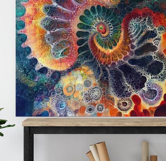 Cosmic Bloom Unfurling Y92H7N 57 by Abstract Rebellion