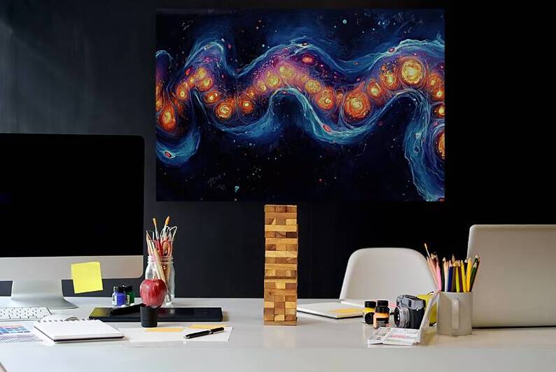 Cosmic River of Light 9H2N8J 60 by Abstract Rebellion