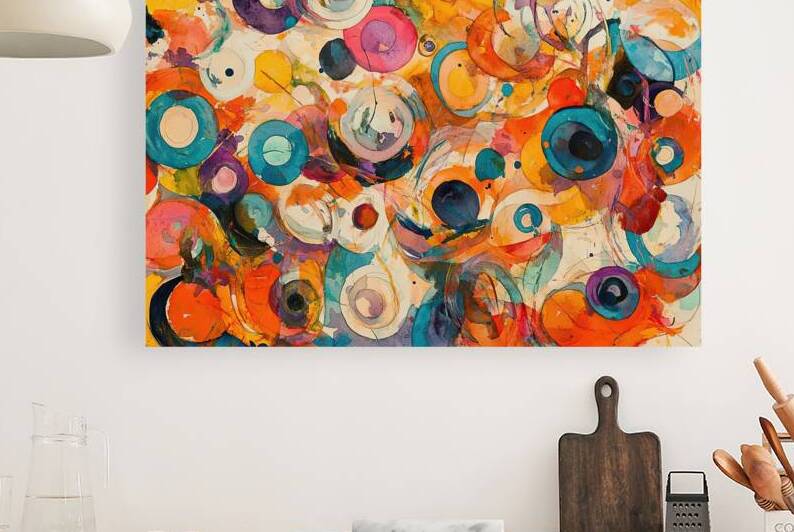 Crimson Circles Dance 8924P 45 by Abstract Rebellion