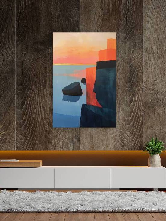 Crimson Cliffside Glow H2N9P2 55 by Abstract Rebellion