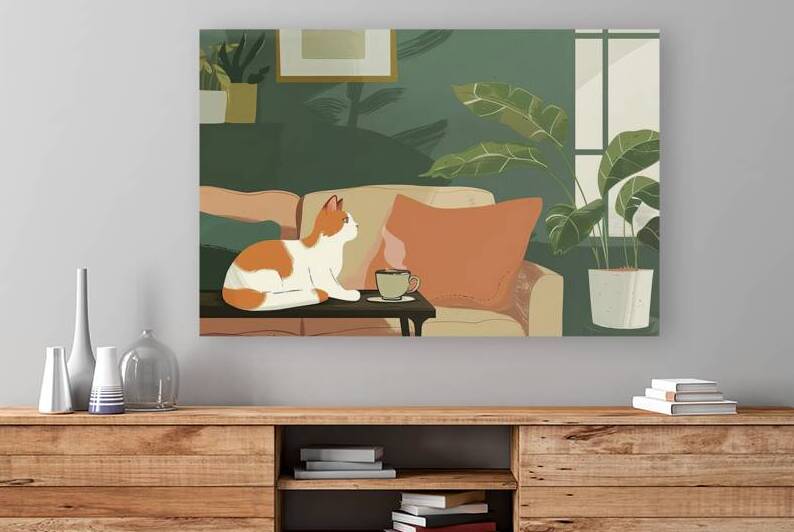 Cozy Cat Nap 2H9N3Z 45 by Abstract Rebellion