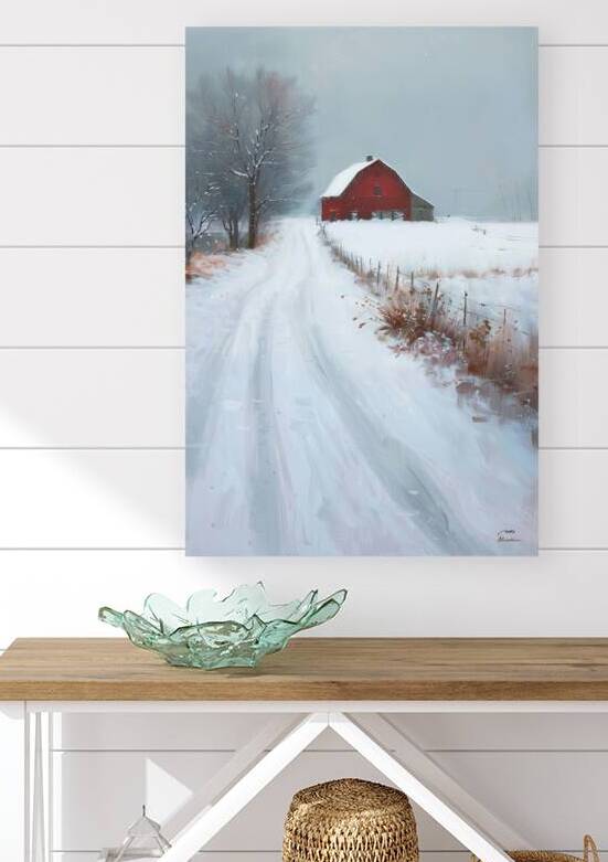 Crimson Barn Winter HZ92N6 45 by Abstract Rebellion