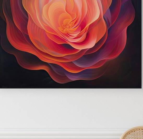 Crimson Bloom Unfurling H92D3N 55 by Abstract Rebellion
