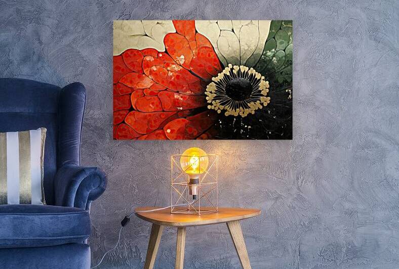 Crimson Bloom Unfurling H9P4NZ 60 by Abstract Rebellion