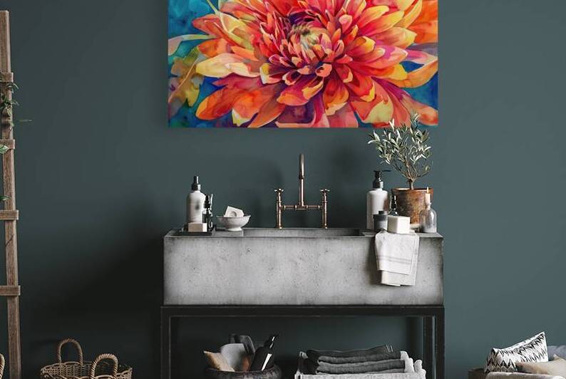 Crimson Chrysanthemum 8H29P7 45 by Abstract Rebellion