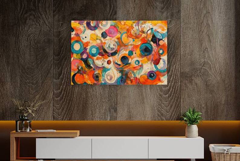 Crimson Circles Dance 8924P 45 by Abstract Rebellion