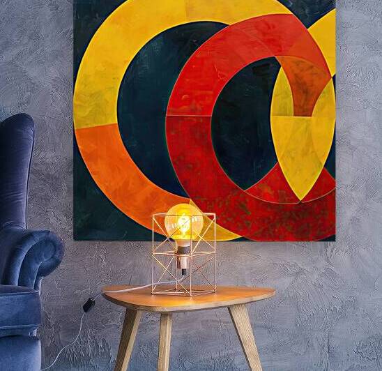 Crimson Circles Dance 89274P 50 by Abstract Rebellion