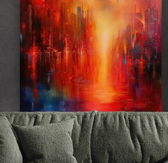 Crimson Cityscape HZ92N3 60 by Abstract Rebellion