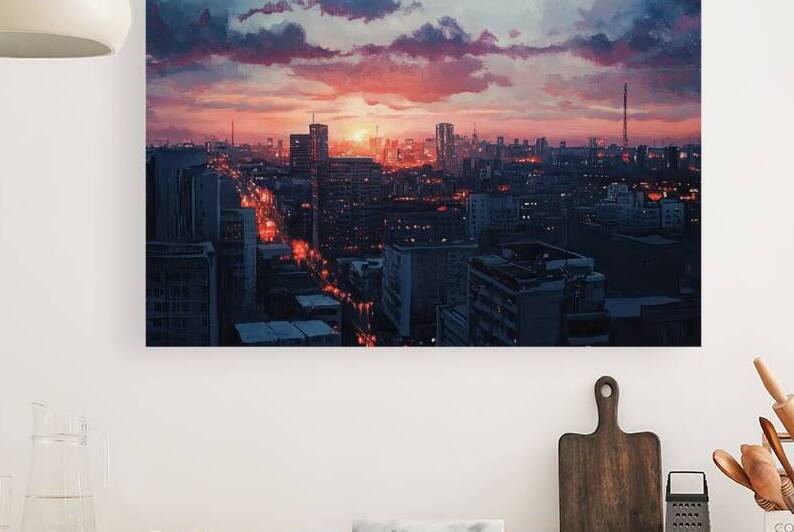 Crimson City Glow H9P4N2 51 by Abstract Rebellion
