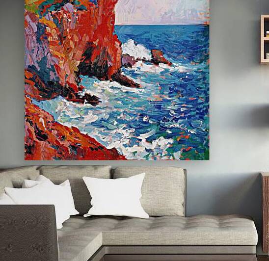 Crimson Clifts Waves H2N9P4 55 by Abstract Rebellion