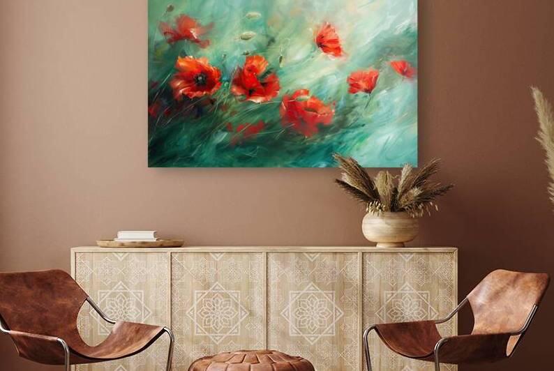 Crimson Dance Poppies Y39Z7J 53 by Abstract Rebellion