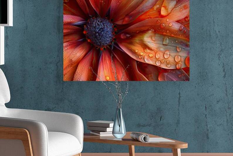 Crimson Dewdrop Bloom H2N9P2 68 by Abstract Rebellion