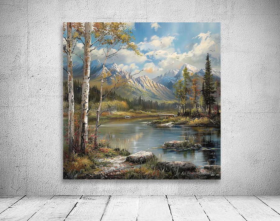Tranquil Alpine Reflections Wall Preview