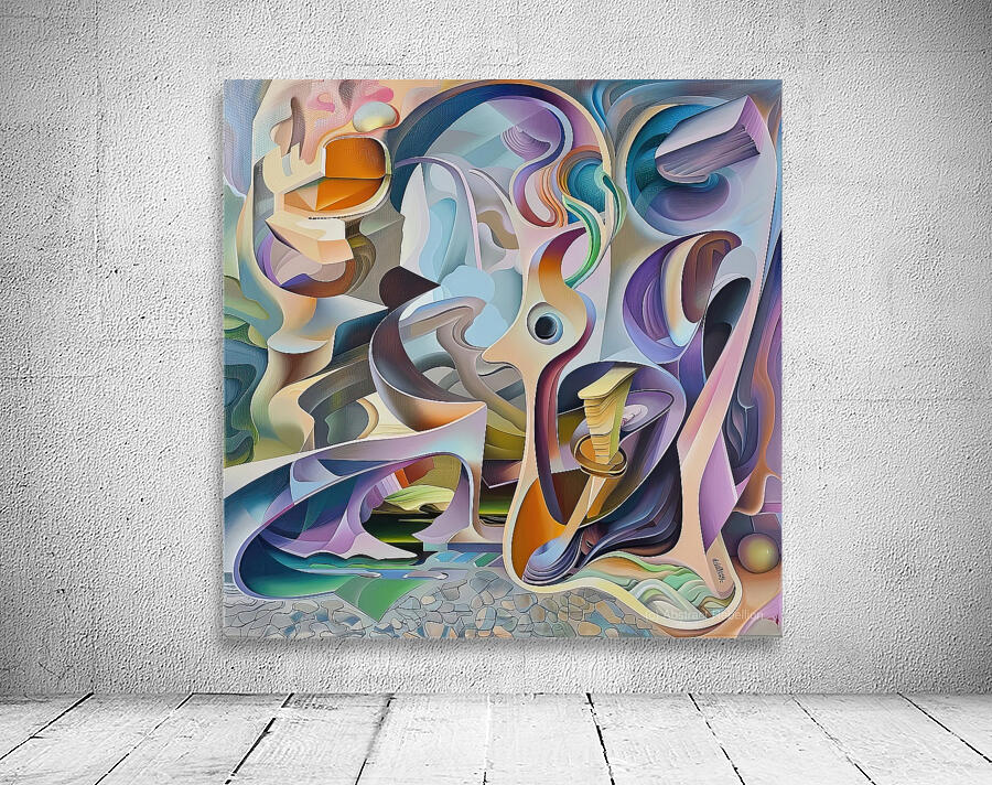 Abstract Forms Intertwined H2N9P4 55 Wall Preview