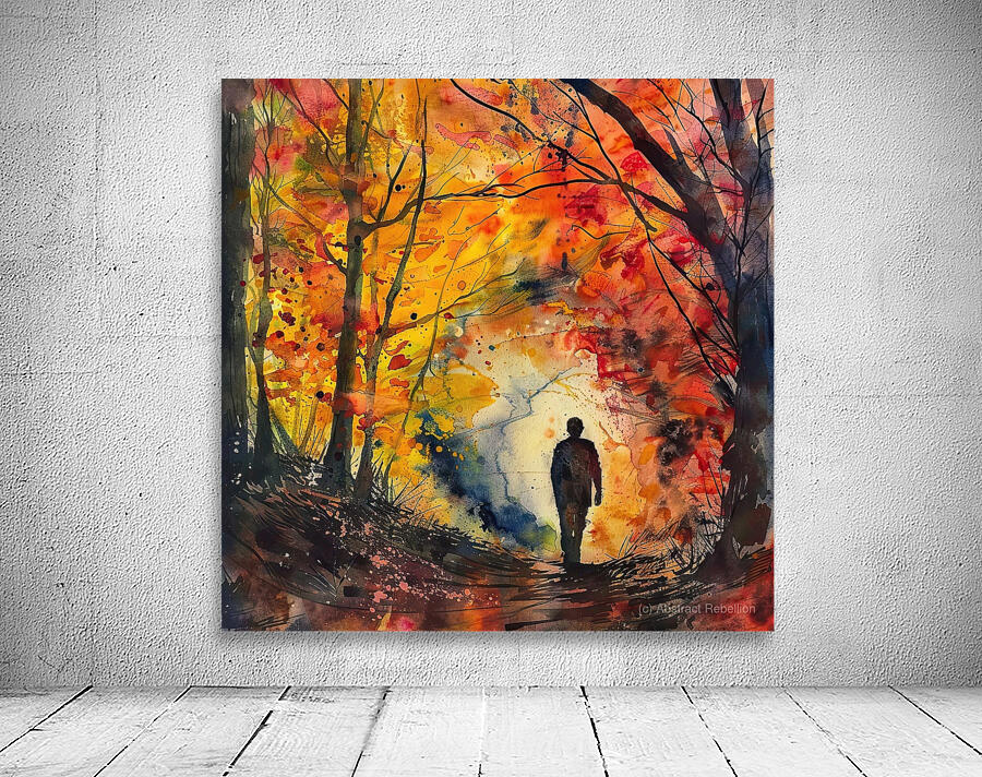Autumn Path 79B2D3 55 Wall Preview