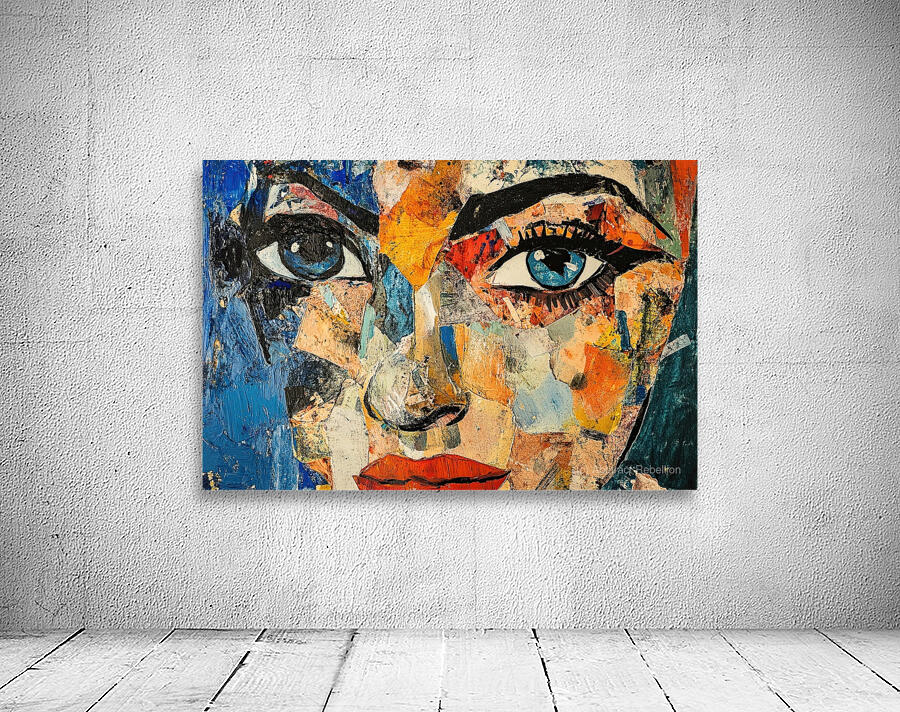 Azure Gaze Collage Y9H2N3 60 Wall Preview