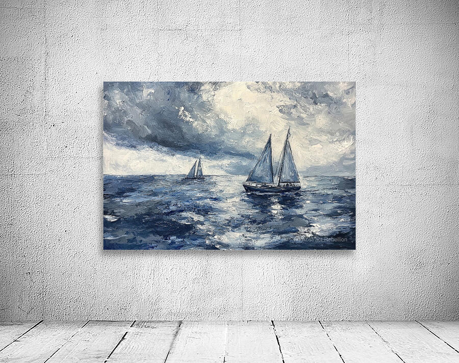 Azure Voyage Beneath Storm Clouds 7H9N2P 55 Wall Preview