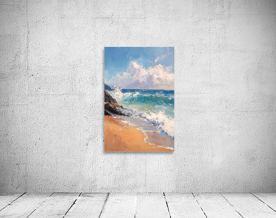 Azure Waves Crashing H29PN 55 Wall Preview