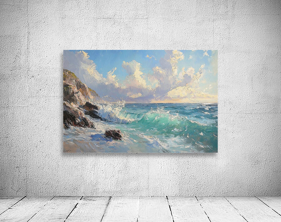 Azure Waves Crashing Y39H7 45 Wall Preview