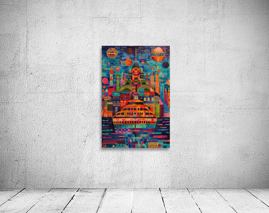 Celestial Cityscape Harbour 792B4K 45 Wall Preview