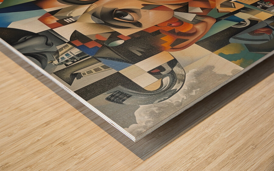 Fractured Mindscape: Jean Metzinger Wood print