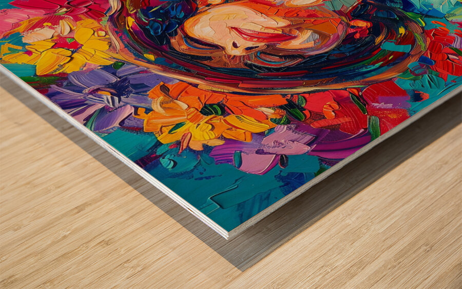 Joy Blooms Wood print