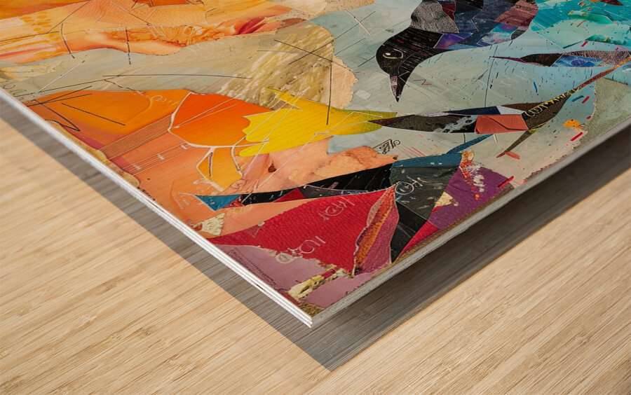 Layered Paper Wood print