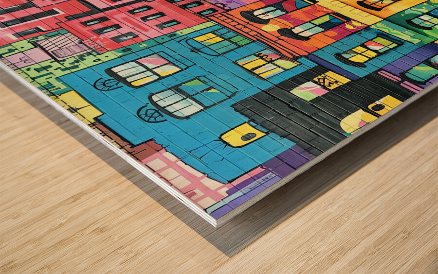 Urban Kaleidoscope Wood print