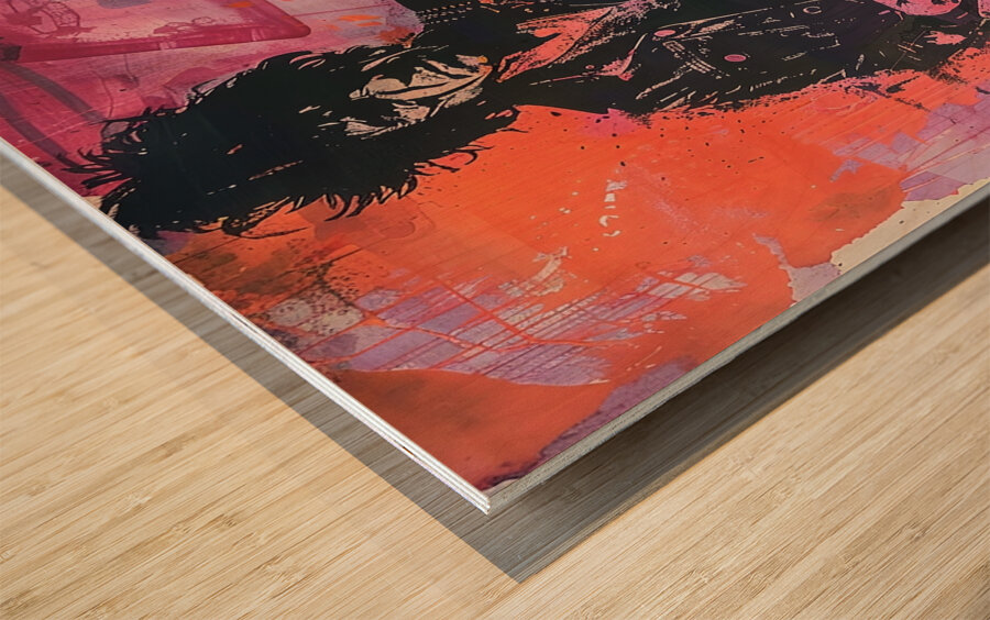 The Rock Rebellion of Keith Richards Wood print