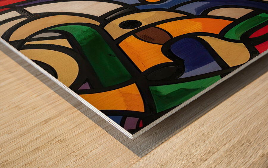 Abstract Composition 7H29PZ 48 Wood print