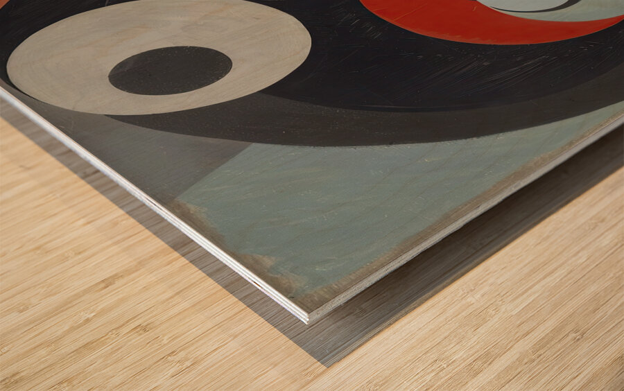 Abstract Circles Dance 7892B 45 Wood print