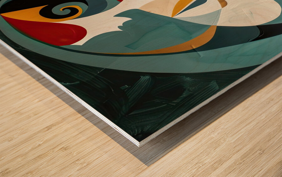 Abstract Dance 7924H 45 Wood print