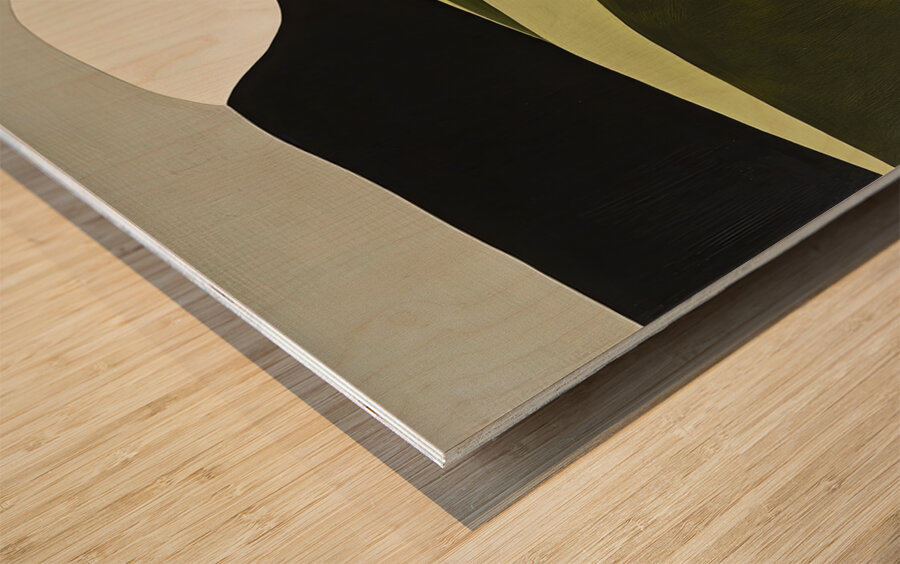 Abstract Forms Interplay 7P3H2N 58 Wood print