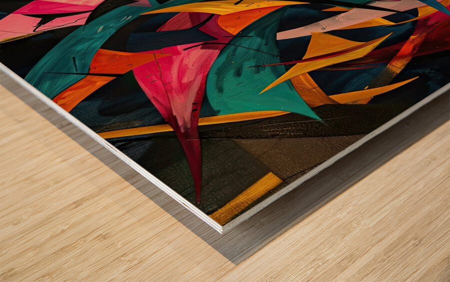 Abstract Expression 78H2P9 45 Wood print