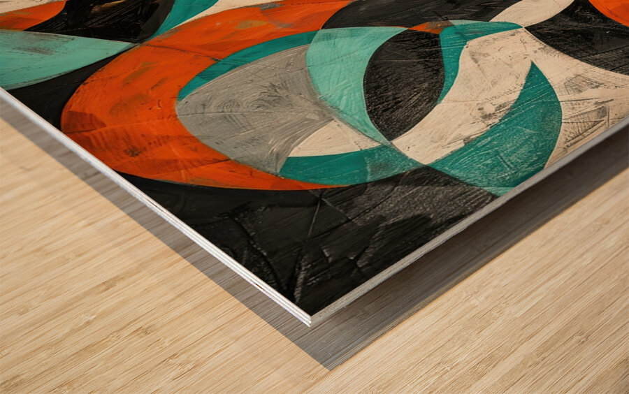 Abstract Interplay 7H29P4 45 Wood print