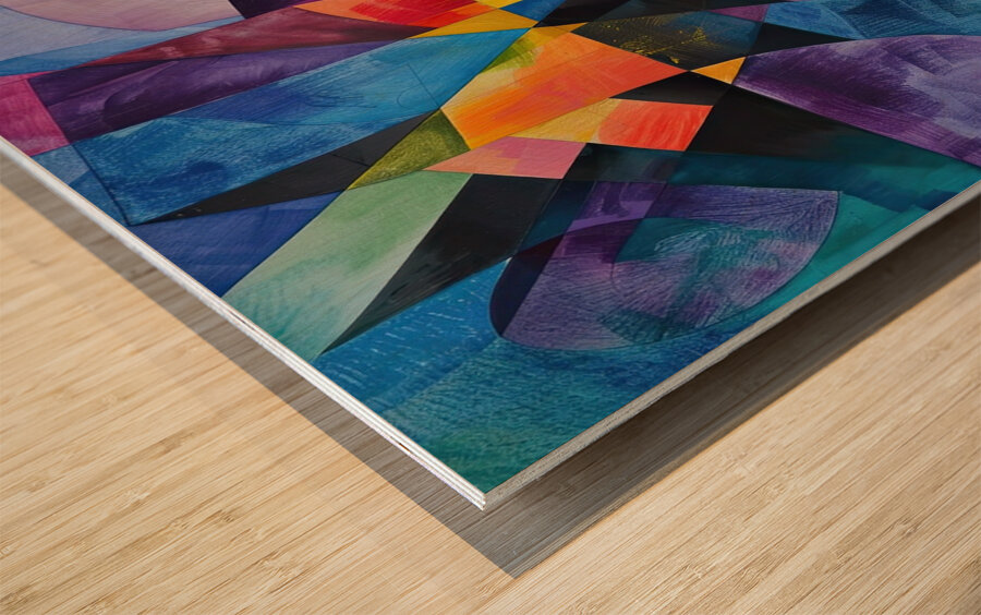 Abstract Interplay 7H29NP 48 Wood print