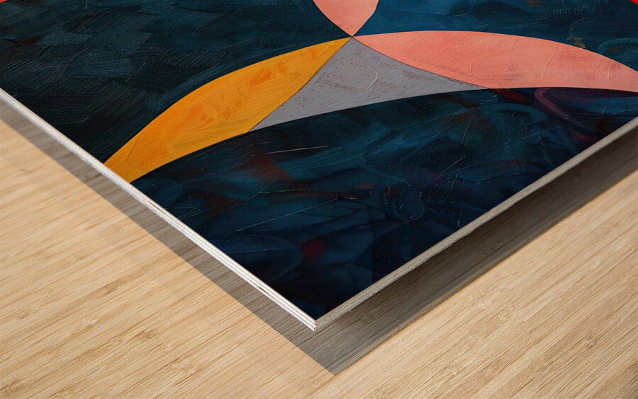 Abstract Interplay 7H29PZ 48 Wood print