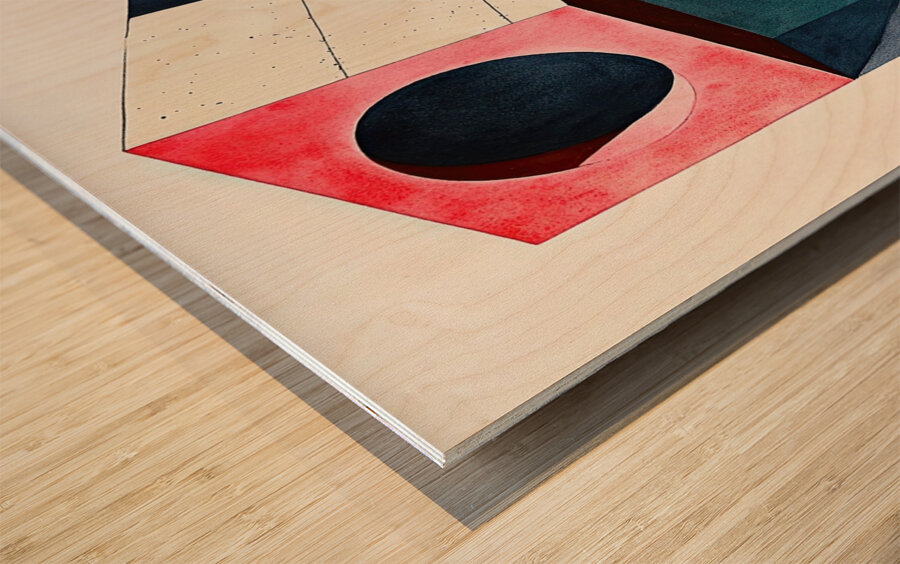 Abstract Structure 9H2N3Z 52 Wood print