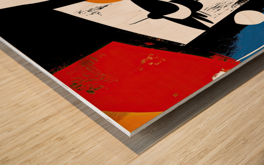 Abstract Visage 7H3N2P 55 Wood print