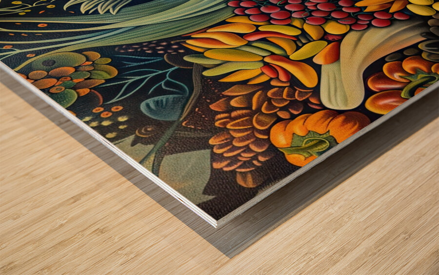 Abundant Harvest Bounty J9P2N8 50 Wood print