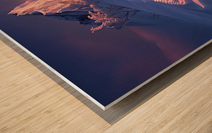 Alpine Glow First Light J9P4ZH 57 Wood print
