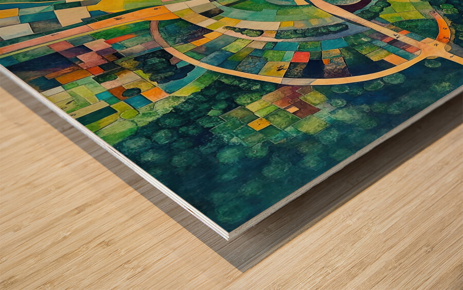 Aerial Abstraction 7294HB 52 Wood print