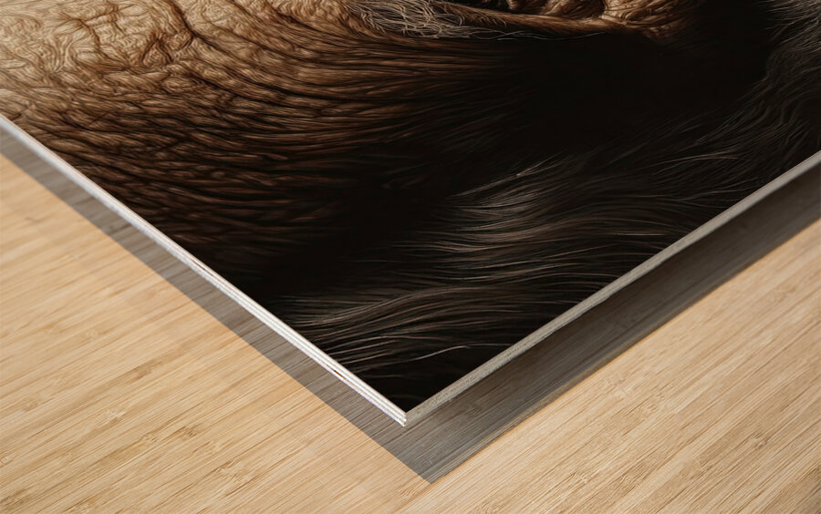 Aged Wisdom Portrait H2N9P2 65 Wood print