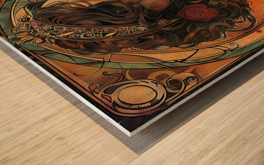 Art Nouveau Muse 7294HB 50 Wood print