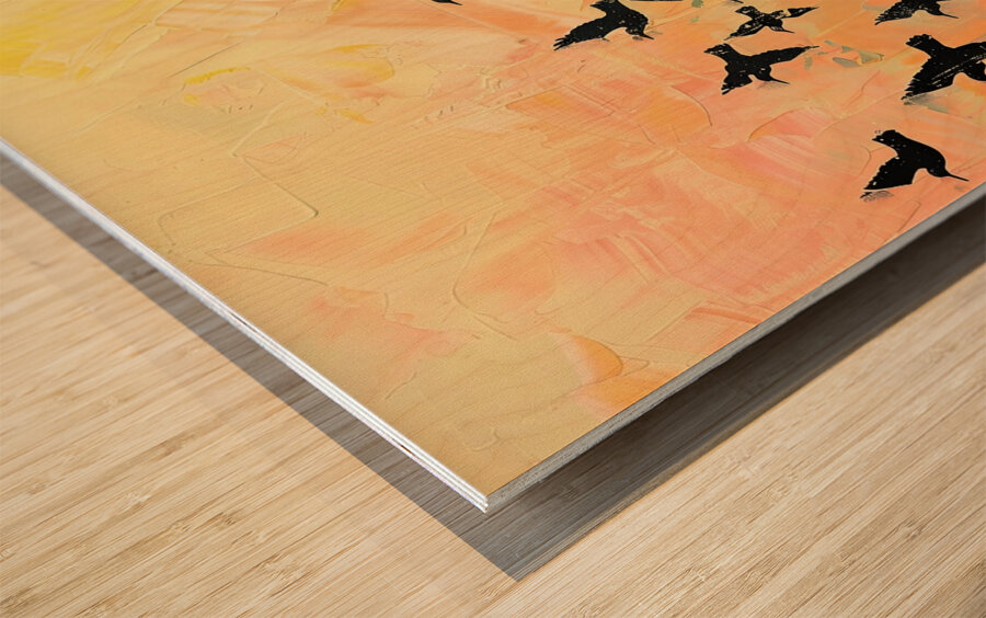 Ascent of Ravens 7P3H9N 57 Wood print