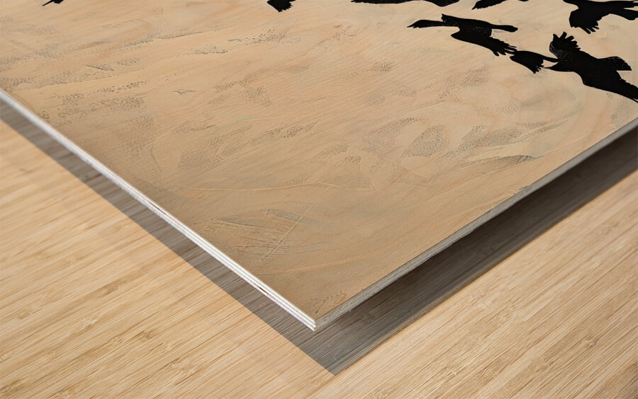 Ascent of Ravens 7P3H9N 45 Wood print