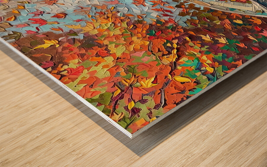 Autumn Boat Reverie JH293N 63 Wood print