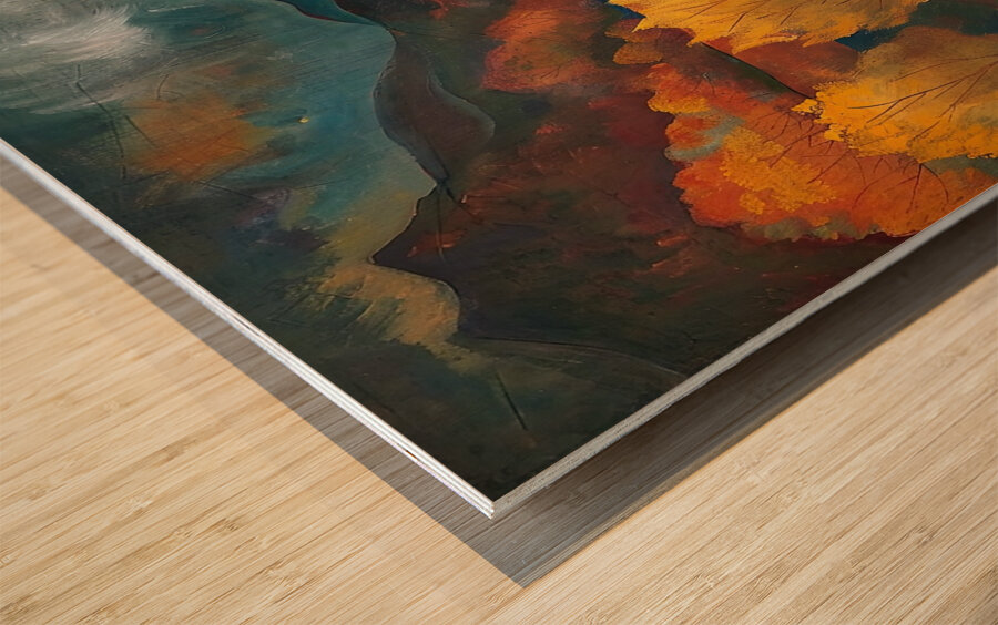 Autumn Lake Reverie H2N9P2 62 Wood print