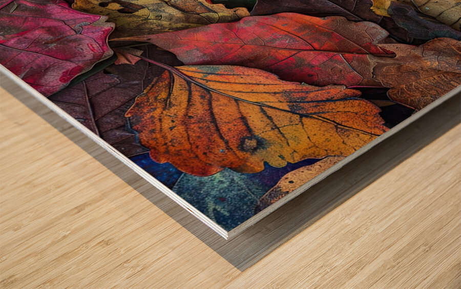 Autumn Leaves Symphony 2P3H9N 55 Wood print