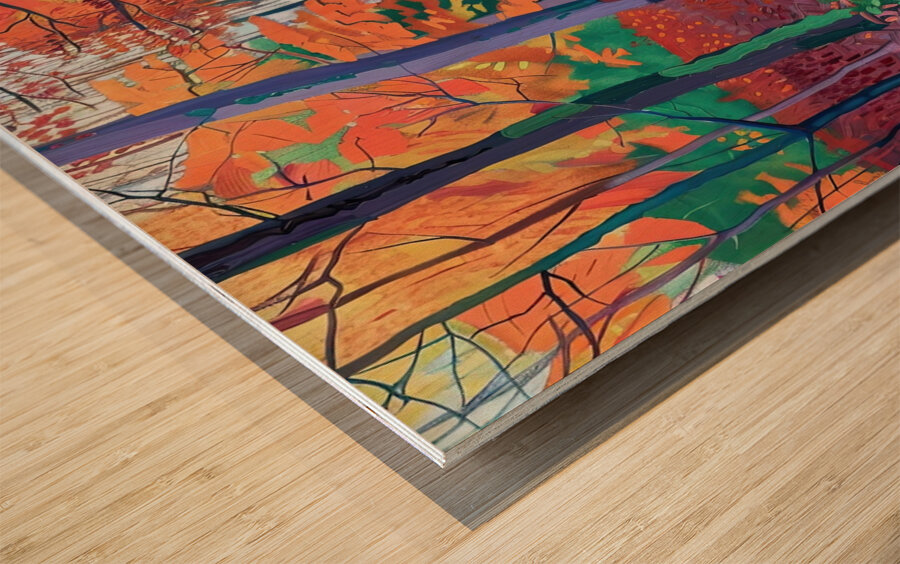 Autumn Path NZ92C3 55 Wood print